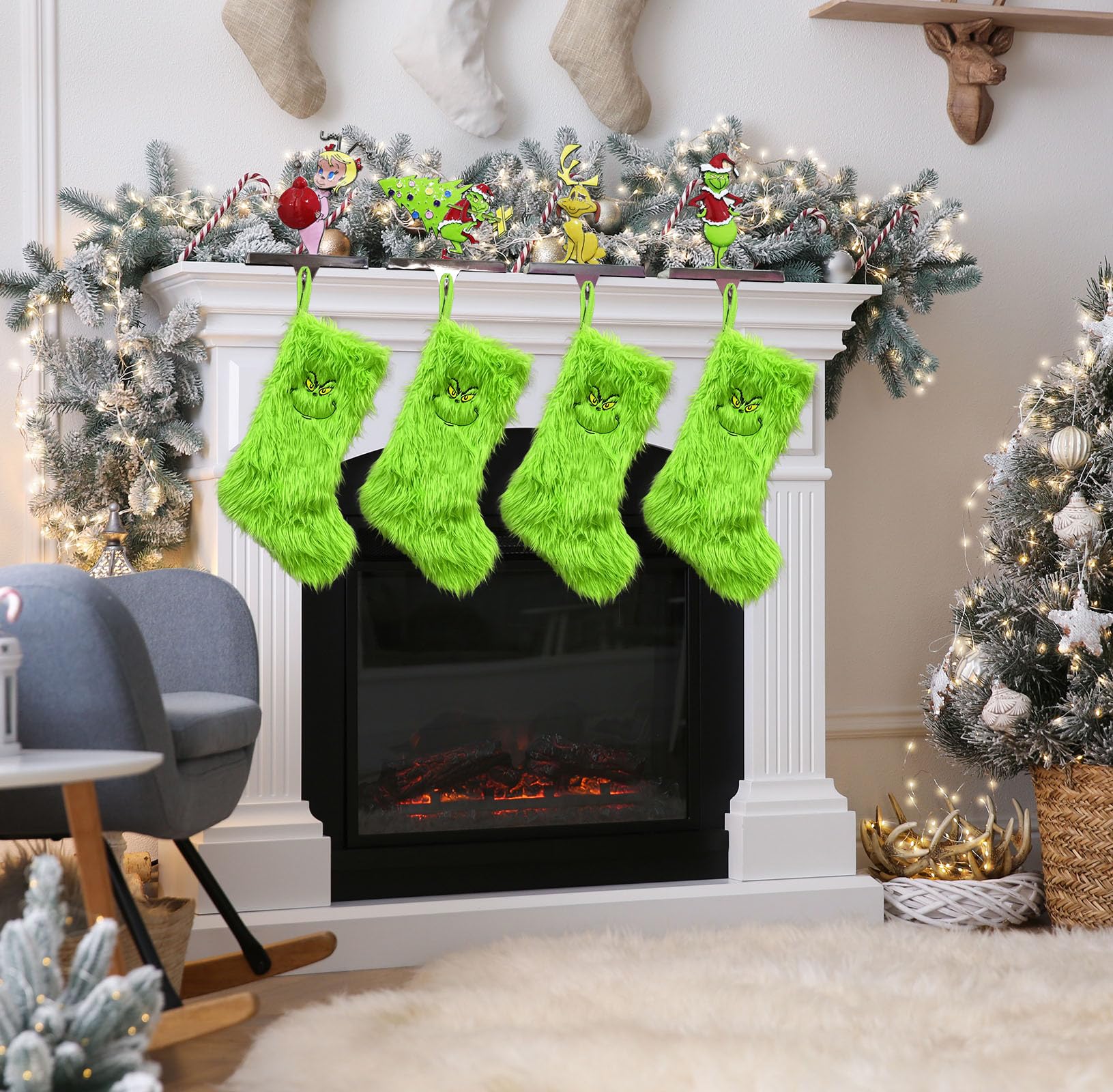 Amazon.com: NIGHT-GRING Christmas Stocking Holder - Set of 4