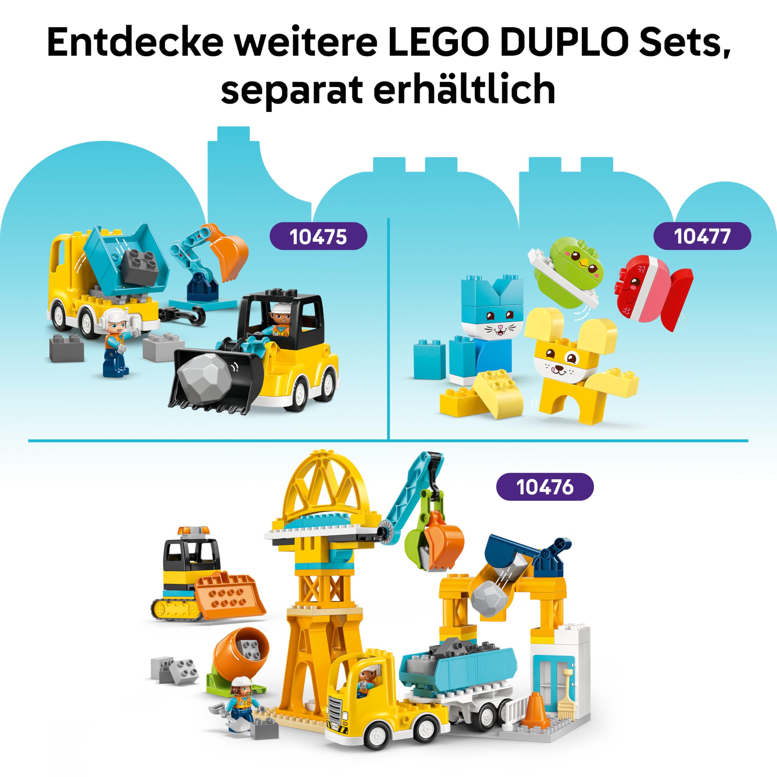 LEGO DUPLO 3-in-1 Modernes Familienhaus mit Figuren - Kleinkinder Lernspielzeug für Feinmotorik - Montessori Spielzeug mit Puppenhaus Zubehör - Geschenk für Mädchen und Jungen ab 2 Jahren - 10470