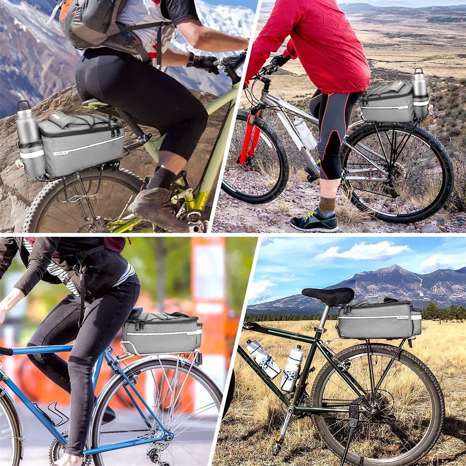 Bolsa for Bicicleta, Bolsa for el Estante Trasero, for de montaña, Camel, Equipo for Montar en