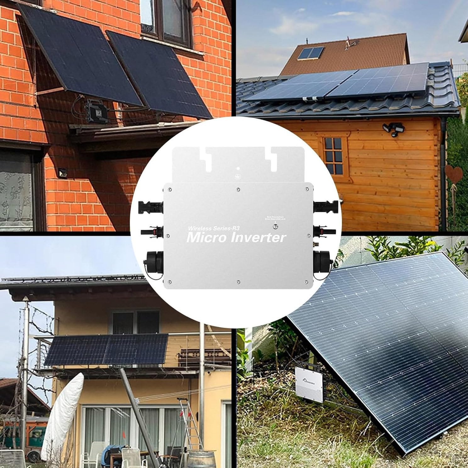 Micro Inverter, Inverter Solare, Micro Inverter, Micro Inverter Solare, Micro Inverter Solare Convertitore Mppt IP65, Inverter Solari Ca 85-280 V (Collegati Alla Rete) Moduli Fotovoltaici,WVC-800W