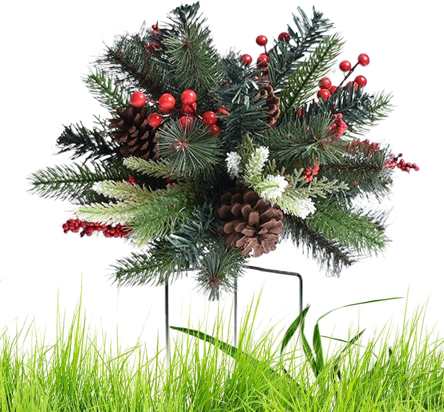 Outdoor Christmas Trees for Porch | Christmas Artificial Planter Fillers with Tripod Stake - Seasonal Decor for Offices Party Front Outside Dormitory Thanksgiving Winter Holiday