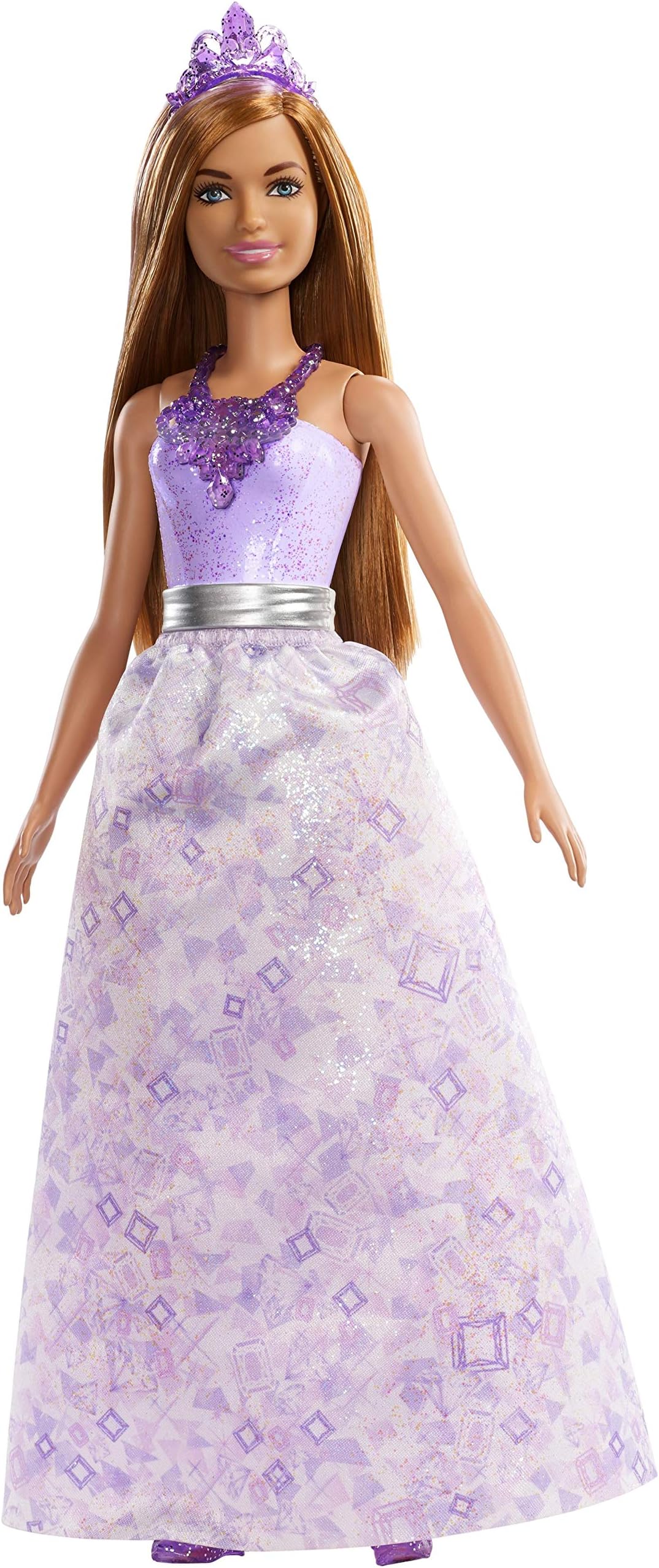 Barbie Dreamtopia Princess Doll, Approx 12-inch, Brunette, Wearing Purple Gem-Inspired Outfit