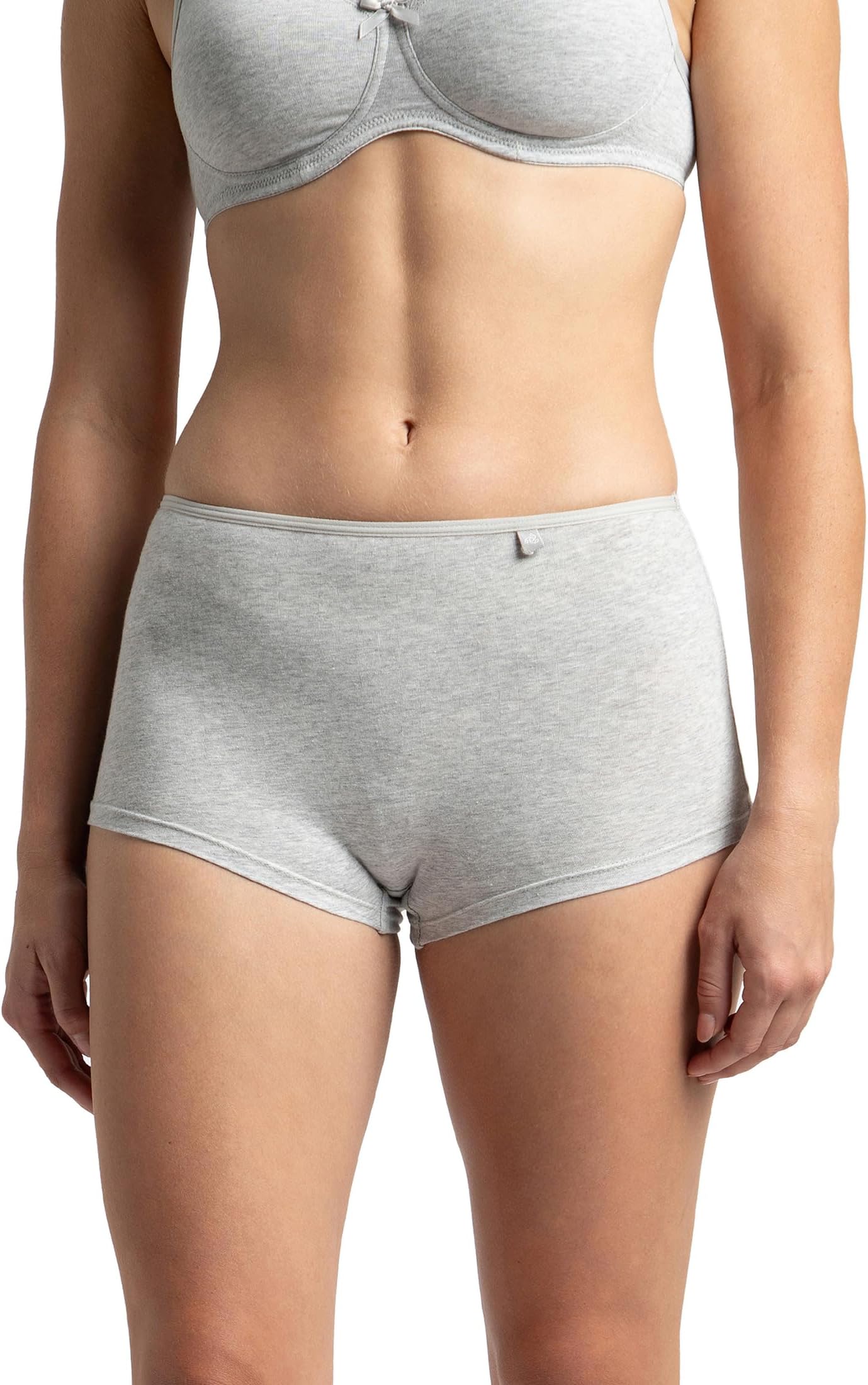 Jockey SS04 Women's High Coverage Super Combed Cotton Elastane Stretch Mid Waist Boy Shorts with Concealed Waistband and Stay Fresh Treatment