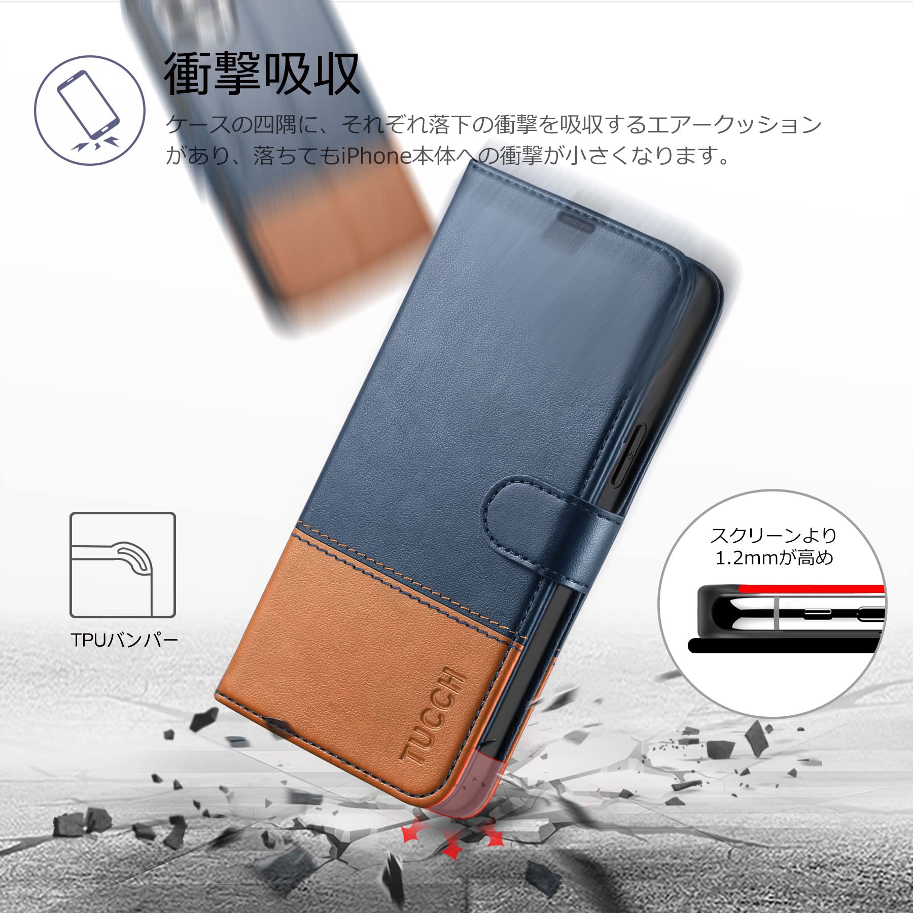 Amazon.co.jp: TUCCH iPhone13 pro max 対応 ケース 手帳型 iPhone 13 