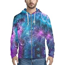 HUIACONG Men Zip Up Hoodies Sweatshirt Teen Boys Hooded Pullover Size 2XS-5XL