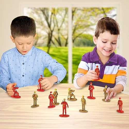 Miniatura 7 de ArtCreativity Mini figuras de bombero de 2.5 pulgadas para niños, juego de 12 figuras de juguetes de bomberos independientes, recuerdos de fiesta de