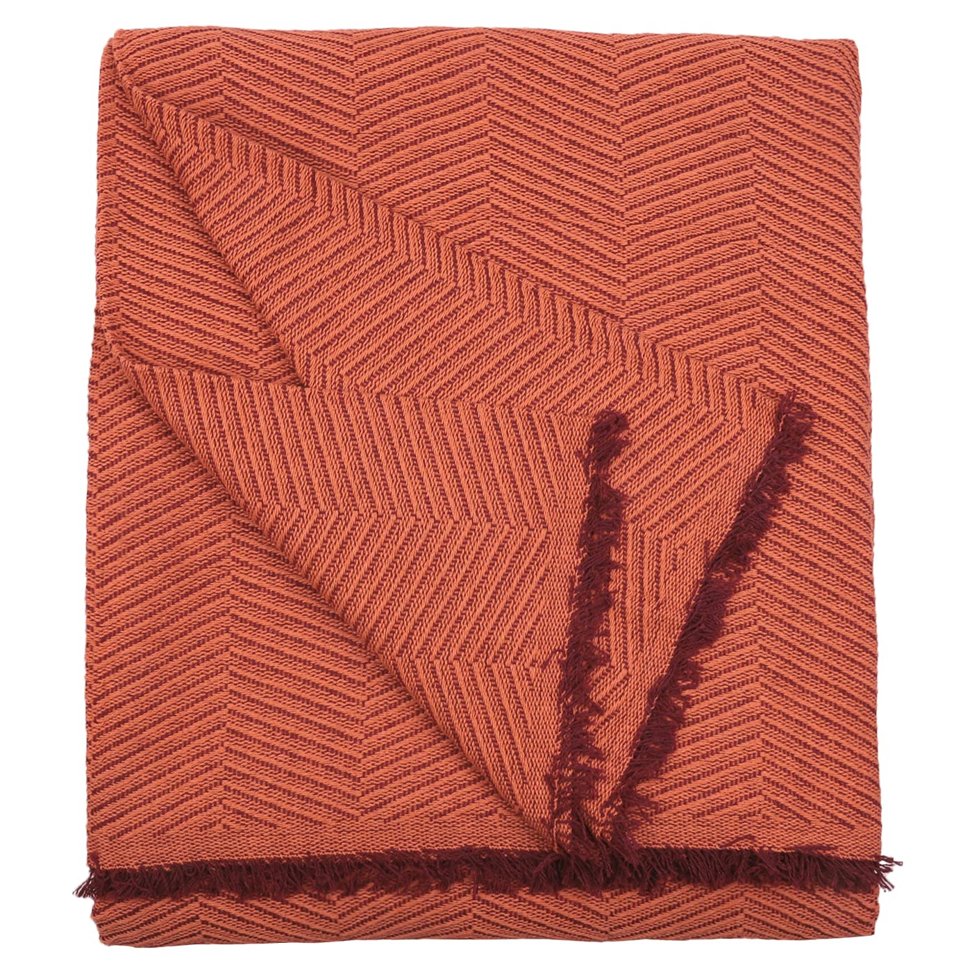 HOME MERCURY - Colcha Multiusos Sofa, Cubrecama, Jarapas, Manta Foulard, Plaid para Cama, Cubresofa, Cómoda Practica y Suave. Poliéster Algodón. (180X260CM, Espiga Naranja)