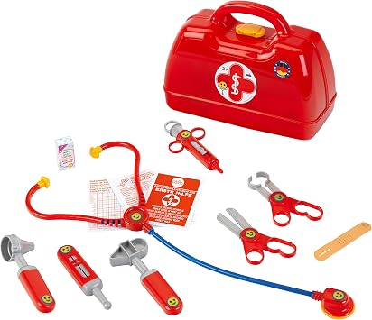Theo Klein Mallette de Médecin Trapézoïdale avec Stéthoscope et Accessoires