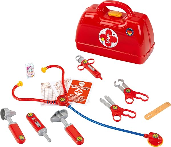 Theo Klein 4457 Arztkoffer | Mit Stethoskop, Thermometer, Spritze und vielem mehr | Robuster Koffer mit praktischem Tragegriff | Maße: 24 cm x 11 cm x 19 cm | Spielzeug für Kinder ab 3 Jahren - 1