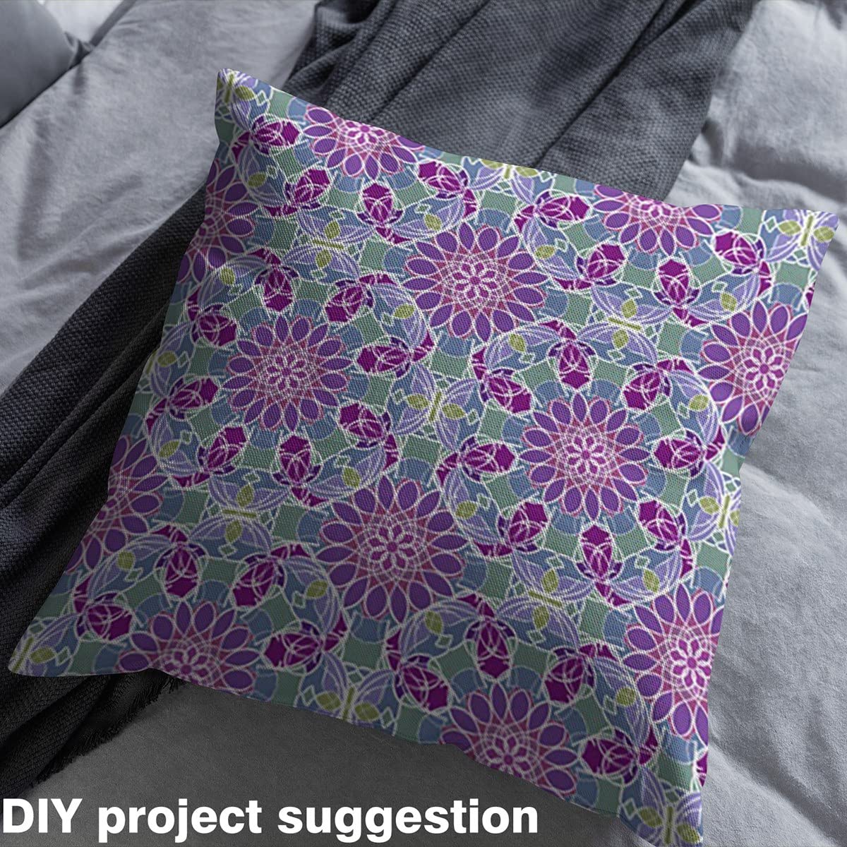 Tela de mandala bohemia de The Yard, tela de tapicería floral de estilo bohemio para sillas, tela geométrica hippie mandala para tapicería y proyectos de bricolaje, 3 yardas, (largo 276 x ancho 150 c