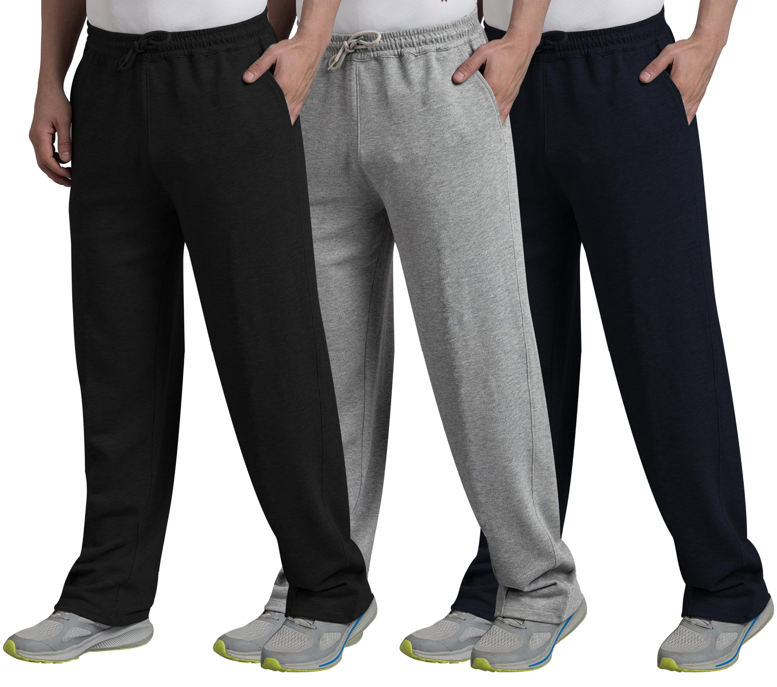 West Gate Clothing Plus Size Men's Regular Fit Trackpants | Men's Track Pant Combo Pack 3 | Men Stylish Trackpant | Solid | 2XL,3XL,4XL,5XL-image-12