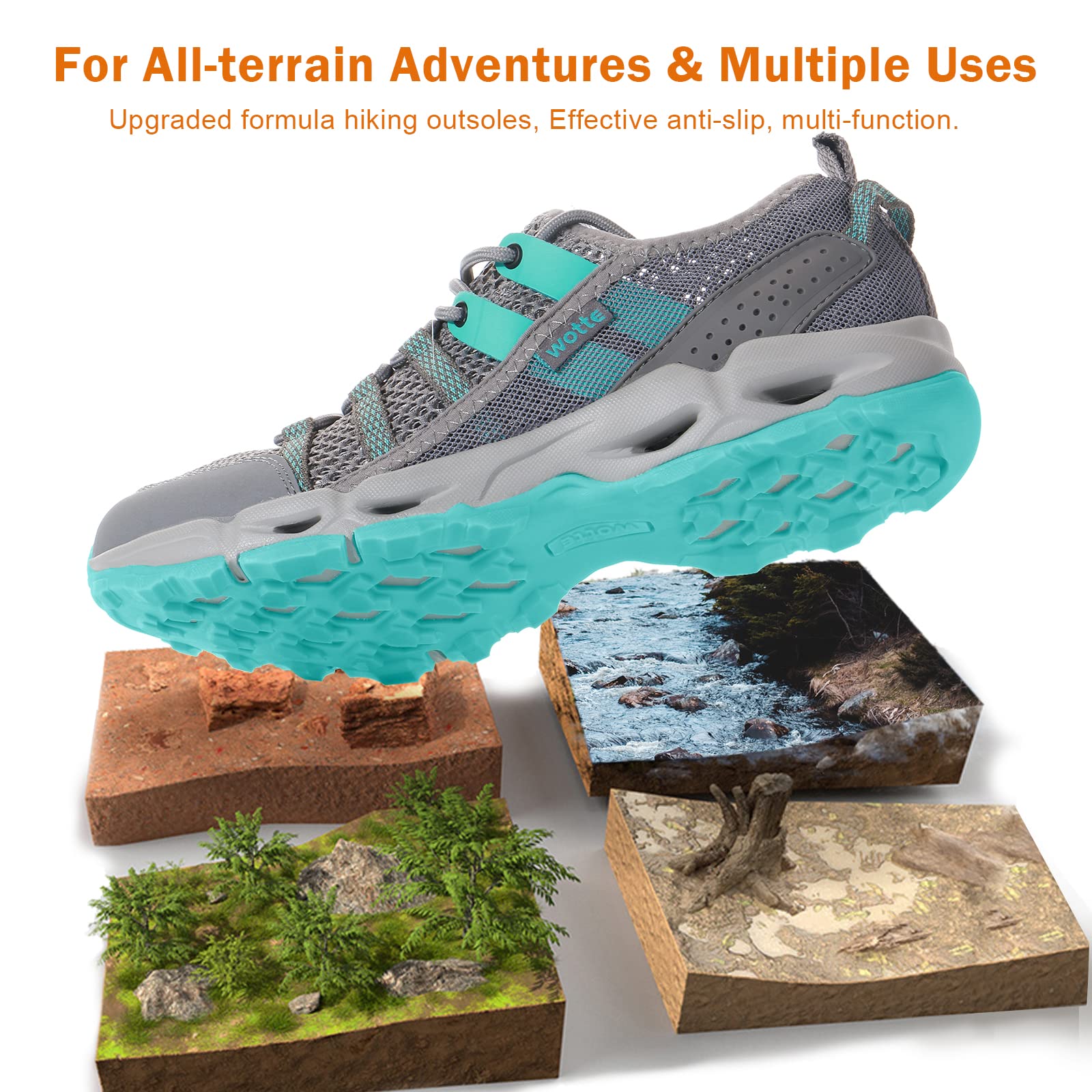 MAINCH Damen-Wanderschuhe, Wasserschuhe, schnelltrocknend, Outdoor-Sport-Sneaker