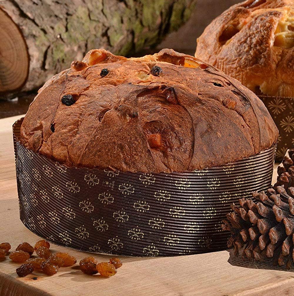 Pastry Chef's Boutique Deluxe Corrugated Panettone Pan Mold - 8-1/4 x 2-3/4in - Pack of 6