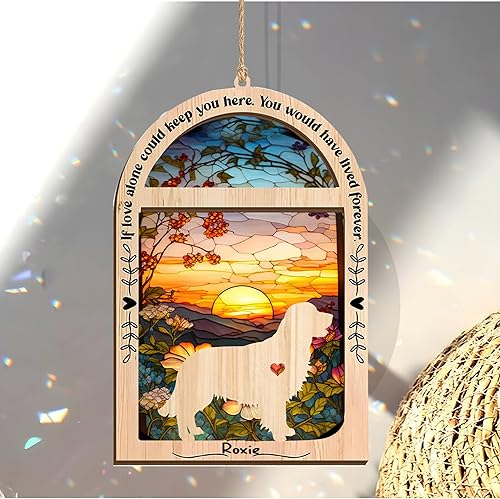 Miniatura 4 de LOVELYPOD Adorno de Navidad personalizado Golden Retriever, adorno de Golden Retriever con nombre, pérdida de mascotas, regalos para amantes de los