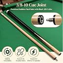 Genubi Industry 48 Inch Pool Cue Stick/Billiards Cue Stick, Hardwood Pool Stick Pool Cue, 2-Piece Pool Cue House Bar Cue Stick, Set of 2 gallery image