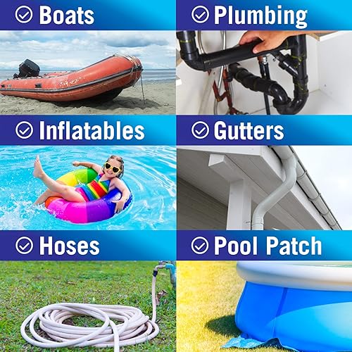 Miniatura 15 de Better Boat Black Waterproof Tape for Leaks, Heavy Duty Marine Grade Sealant, 15 ft x 4 in, for Pools, Gutters, Underwater Repair, Patching and