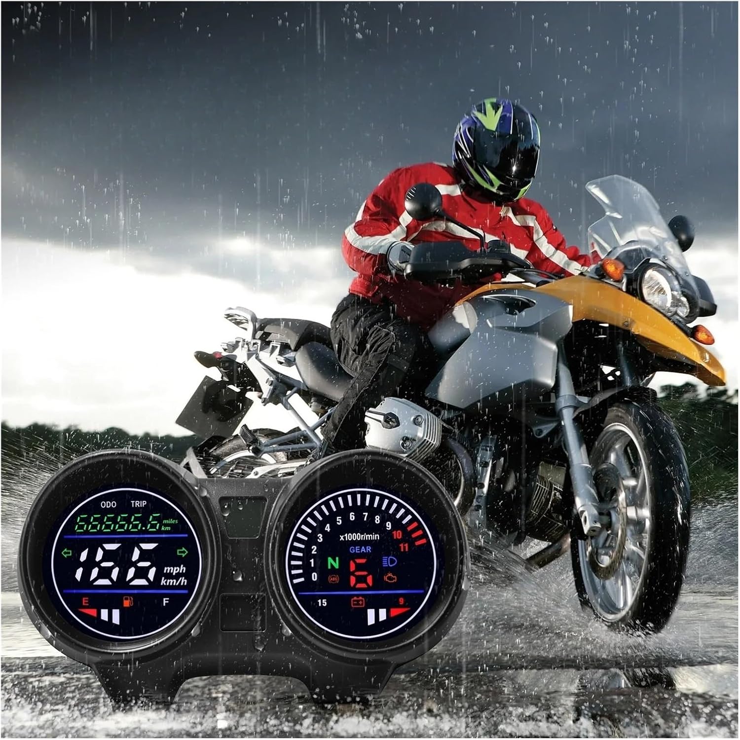 Motorcycle Speedometer Gauge Digital Dashboard Panel Motorcycle LED RPM Meter Tachometer for Brazil Titan 150 CG150 Fan150 2010 2012 Meter Gauge