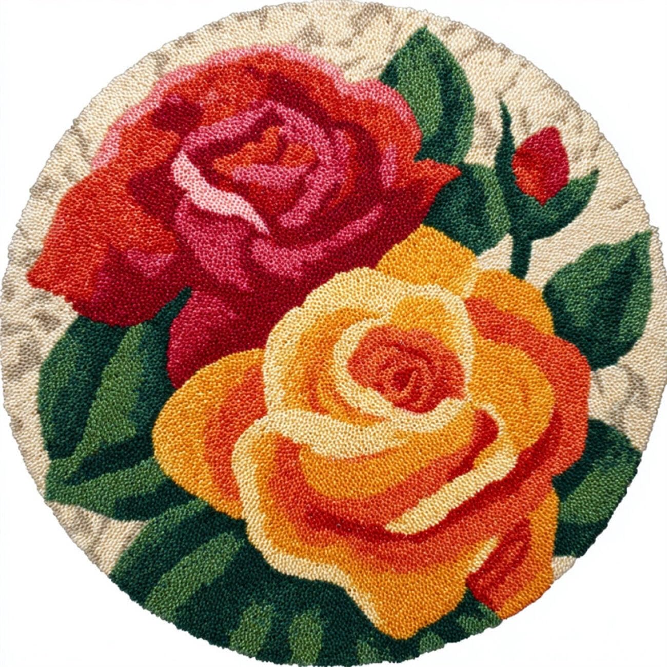 Kitquiver Tapestry Kits for Adults Colorful Roses 50x50cm