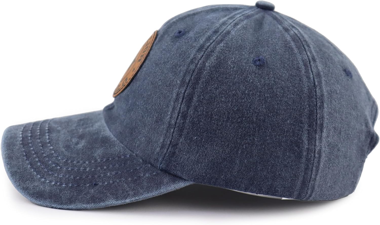 World's Best Papa Grandpa Hat with Leather Patch, Adjustable Embroidered Cotton Fathers Day Dad Baseball Cap - Image 3