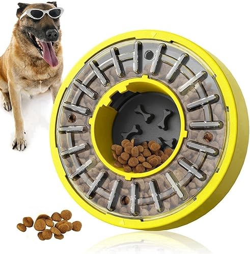 Cuenco de alimentación lenta para perros, cuenco giratorio para comida para perros, entrenamiento de inteligencia para perros, adecuado para gatos y