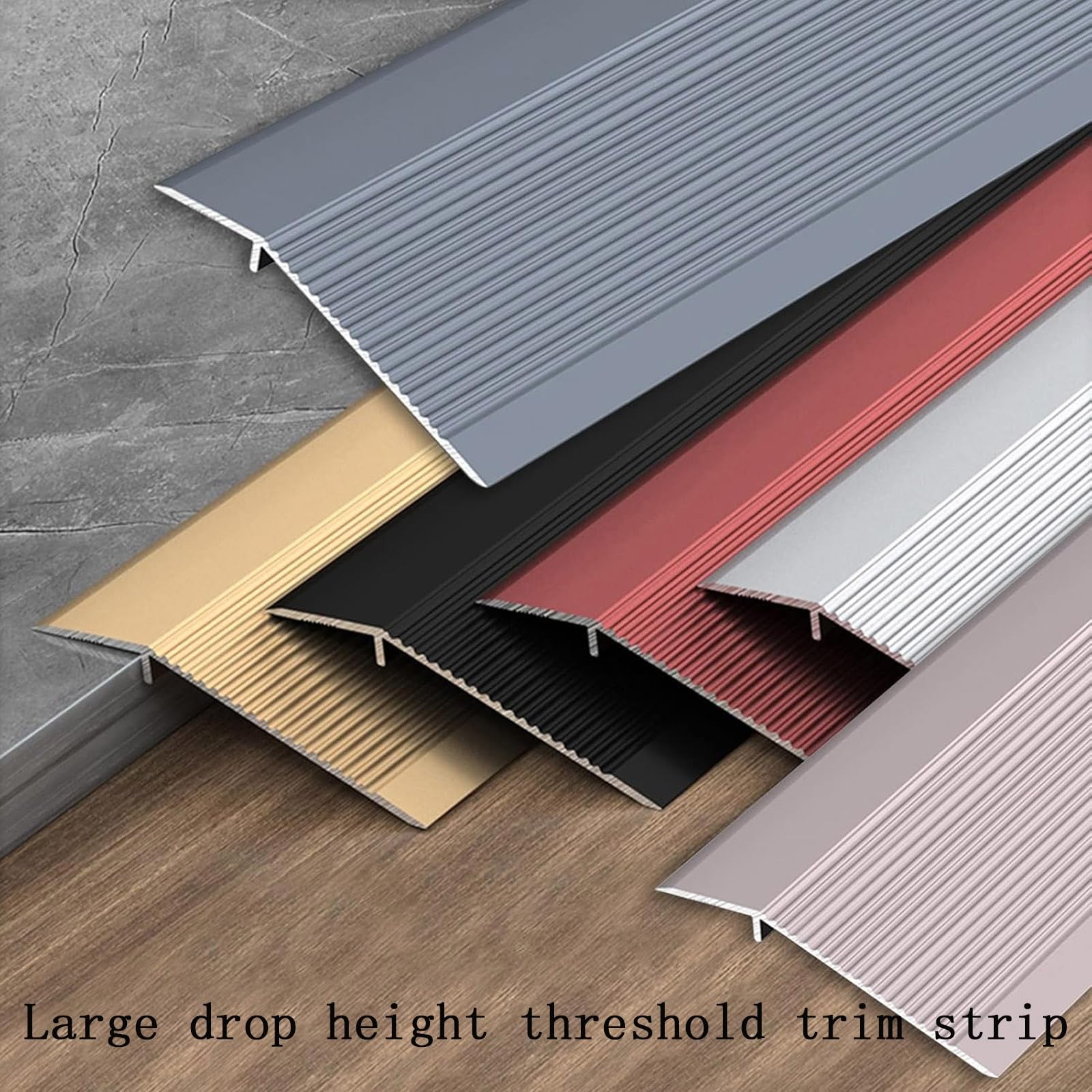 0.9M * 10cm Soglia Di Dislivello Pavimento In Alluminio, Profilo Di Transizione Pavimento Per Dislivello Di 10-35mm, Strisce Di Copertura Per Pavimenti Soglia Di Dislivello Pavimento(Purple,360cm(90x4