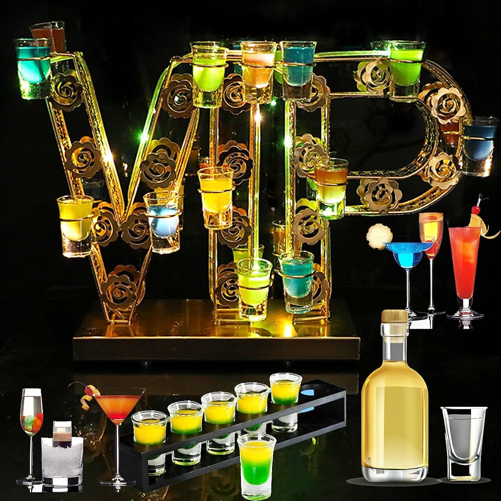 Amazon | テキーラ観覧車 25ml-24カップ 7色のライト 誕生日