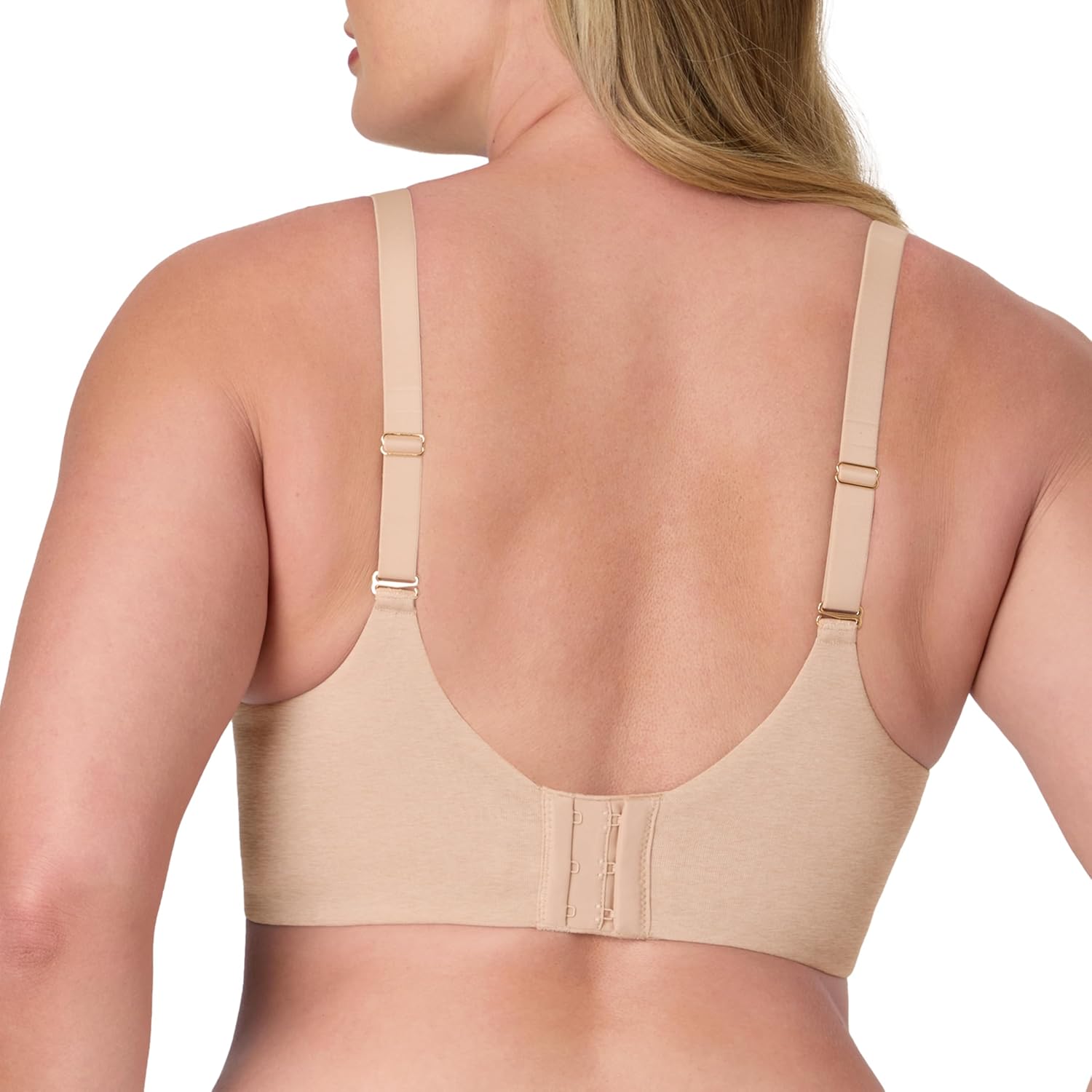 Bali Women's Wireless Bra, Cotton Collection Bras for Women, Moisture Wicking, Full Coverage, Convertible Straps
