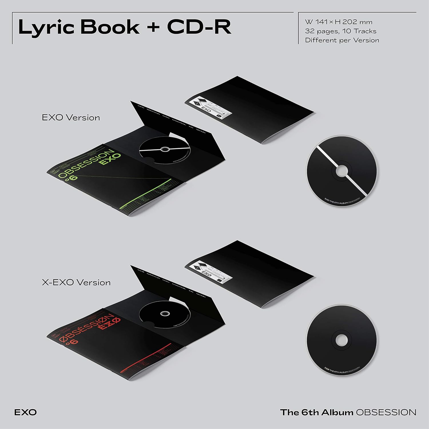 EXO The 6th Album OBSESSION EXO X-EXO Ver.
