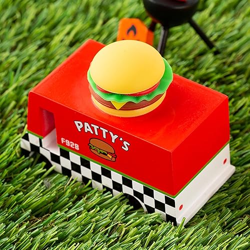 Miniatura 5 de Candylab Toys CANDYCAR® Colección de camiones de comida de madera – Hamburguesa, auto de juguete de madera de haya hecho a mano de primera calidad