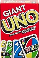 Mattel Giant UNO Card Game: Oversized 3x Cards, Color Blind Accessible, Customizable for Kids, Adults & Family Game Nights