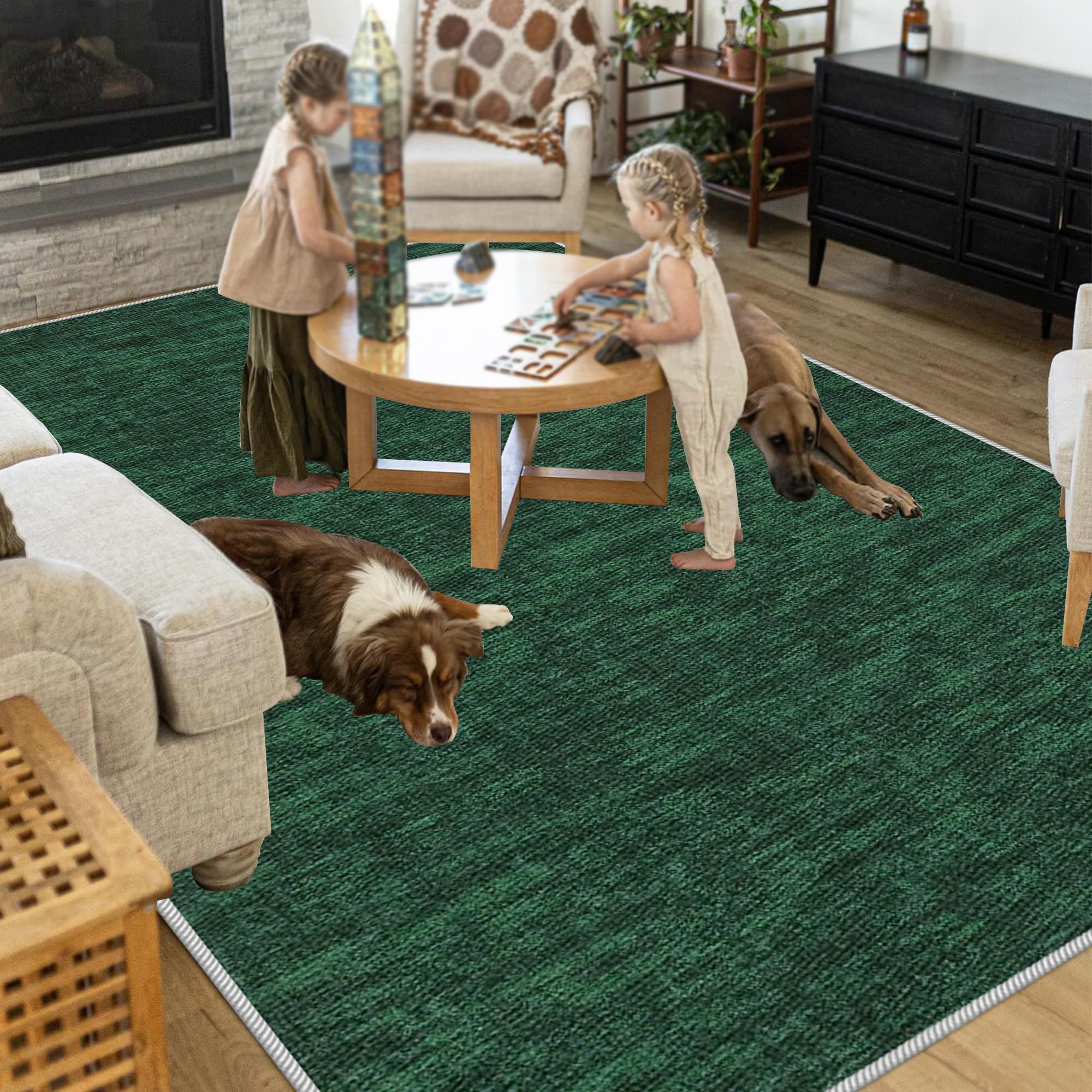 Dywan do salonu, nadający się do prania, krótkie włosie, do salonu, sypialni, jadalni, można prać w pralce 160 x 230 cm, miękki dywan do sypialni dla dorosłych, do jadalni, biura, pokoju dziecięcego