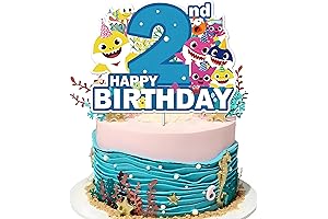 2nd blue Shark - First Birthday Cake Toppers