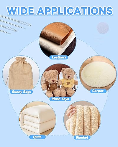 Miniatura 5 de 18 PIEZAS FIVEIZERO Agujas de Tapicería Profesionales de 3"3.5"4"5"6"7"  Agujas de Coser Grandes, Aguja Larga para Proyectos de Tapicería y