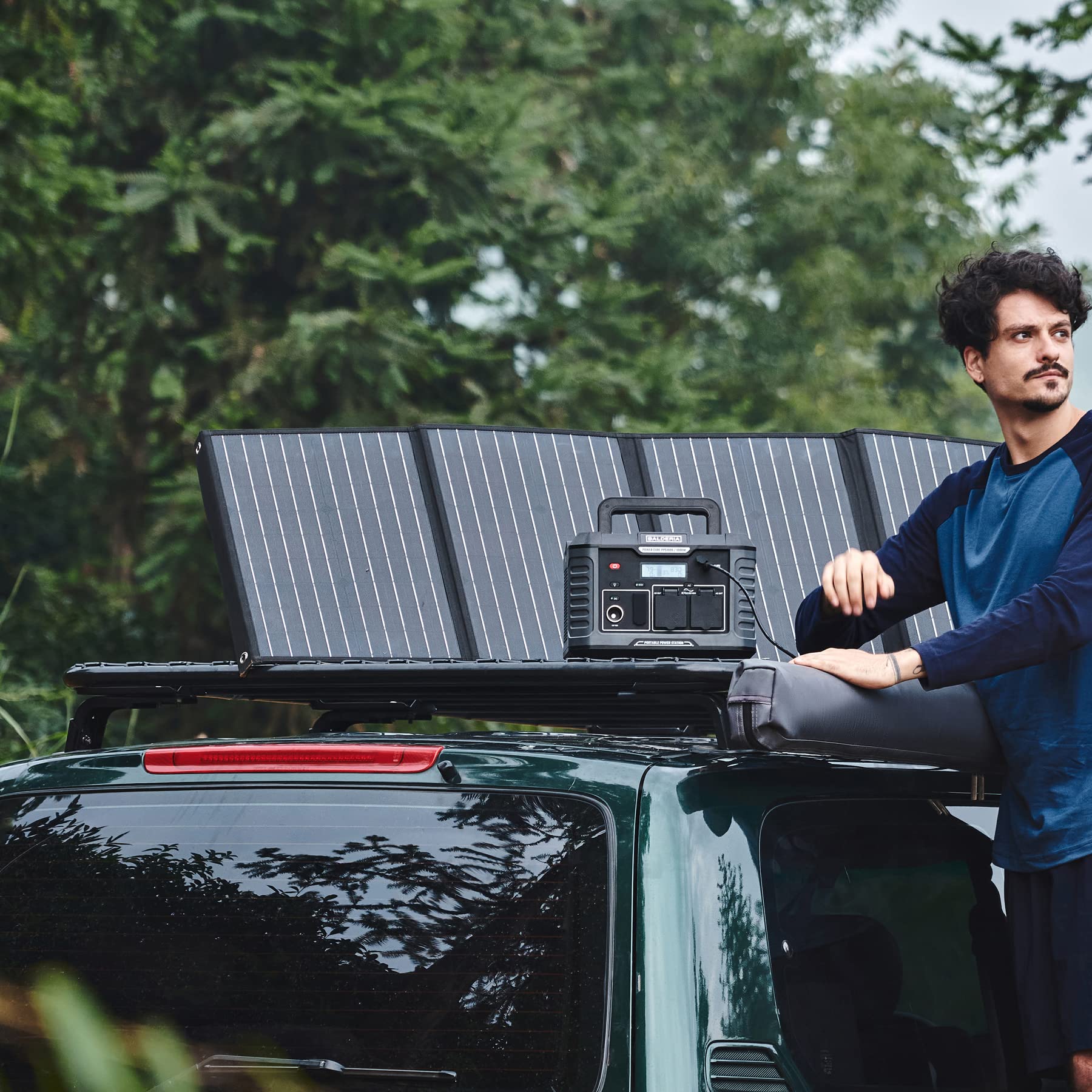 BALDERIA Power station PPS500 | Centrale d’alimentation mobile 400Wh | Stockage d’énergie portable avec prise 230V, USB Flashlight | Génerateur électrique pour l’extérieur, camping, atelier & bateau