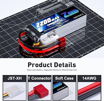 Amazon.com: Zeee 3S LiPo Battery 2200mAh 11.1V 35C Soft Case