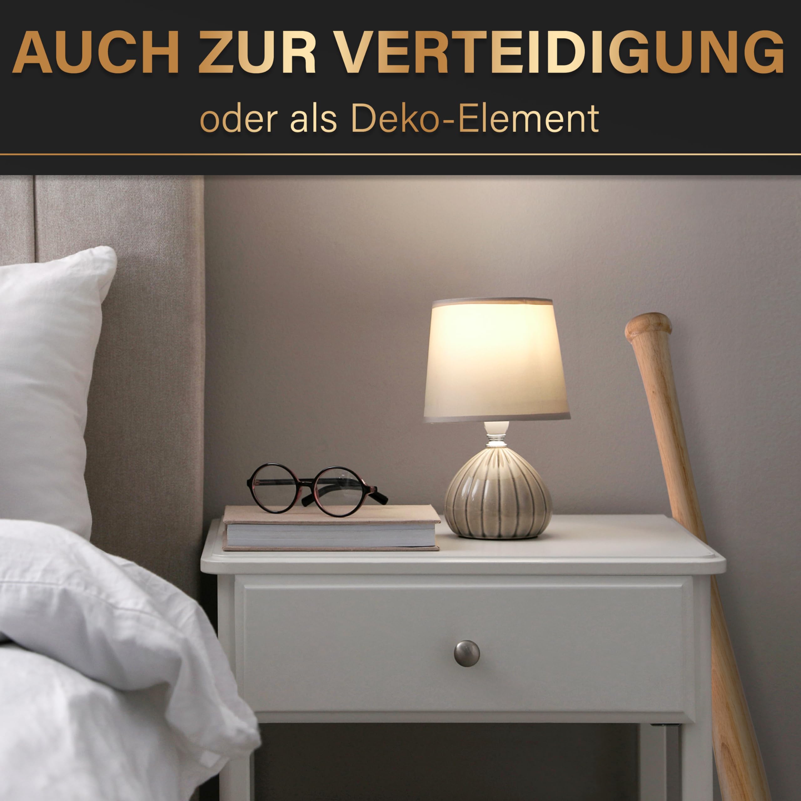 Heldenwerk Baseballschläger aus Holz oder Aluminium - Rutschfester Griff - Solide verarbeitet 31 Zoll