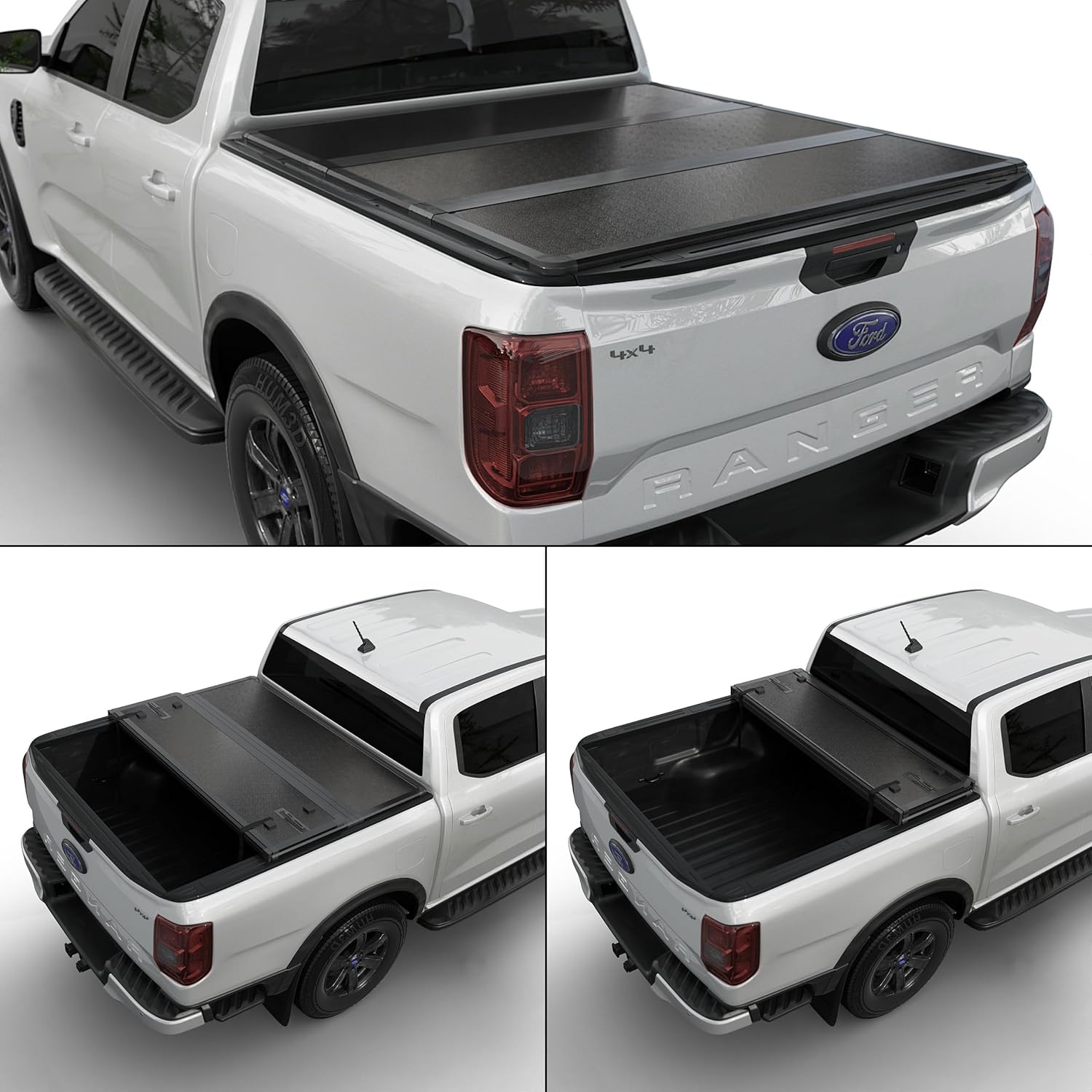 Toptiny Hard Folding Truck Bed Tonneau Cover|THTF032| Fits 2019-2026 Ford Ranger 5' 1" Bed (61")