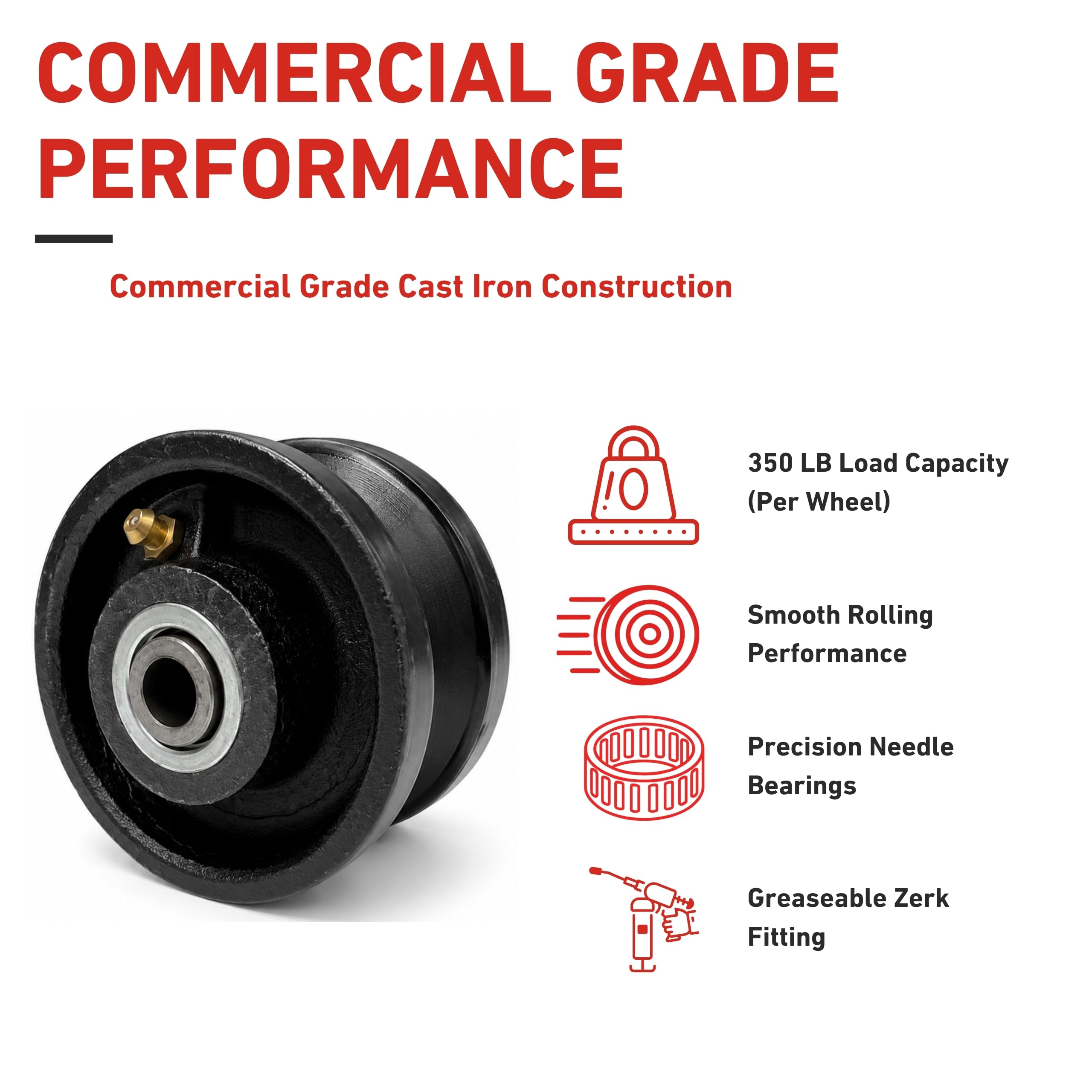 3” Inch V-Groove Gate Wheels Cast Iron Steel Sliding Gate Rollers Metal Gate Wheel Inverted V Shape for Slide Gates with Detachable Bolt V Groove Caster Wheel for Gate (3" Wheel) — Amazon image 4