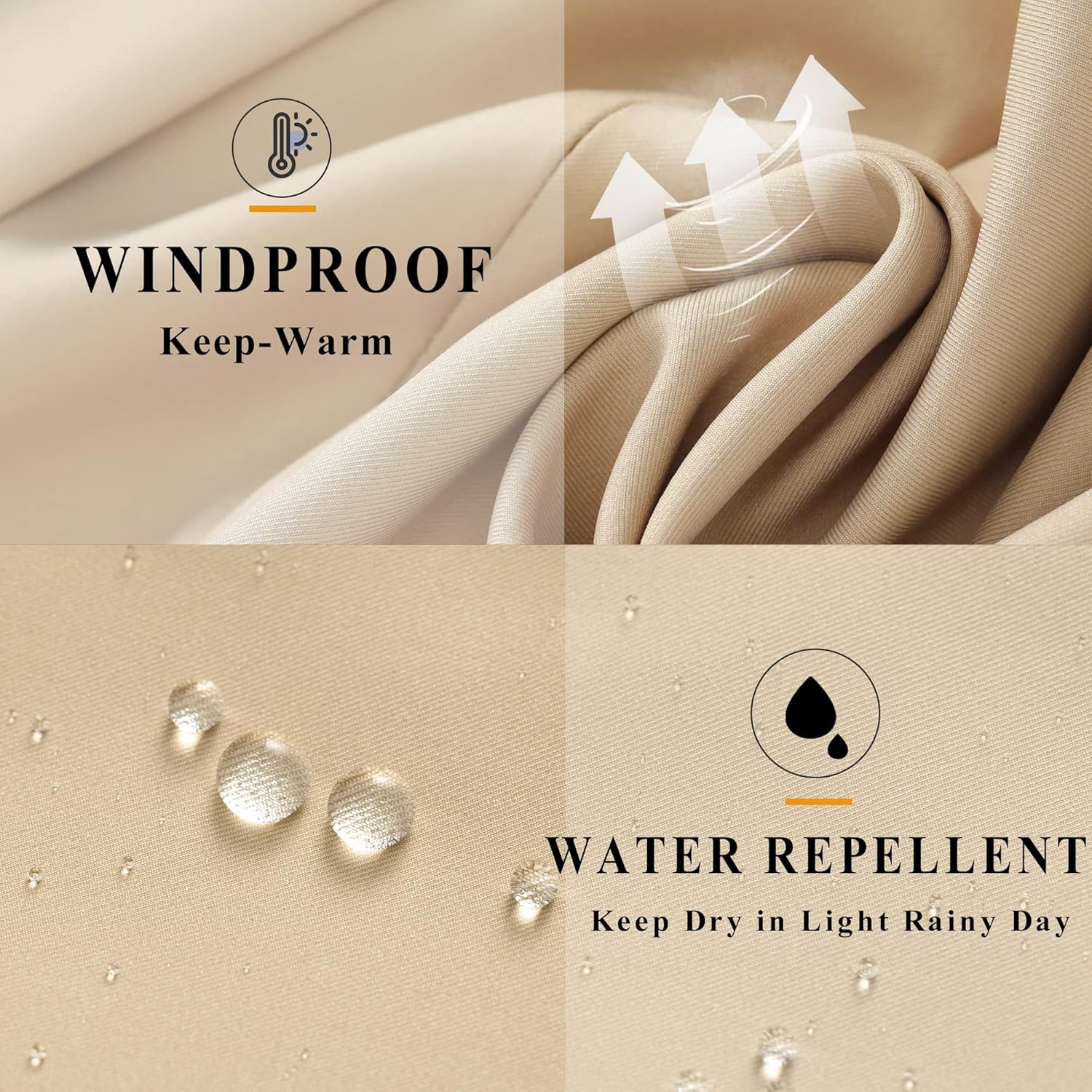 GGleaf Women's Trench Coat Double-Breasted Water Repellent Classic Overcoat Slim Outerwear Coat with Belt - Image 5