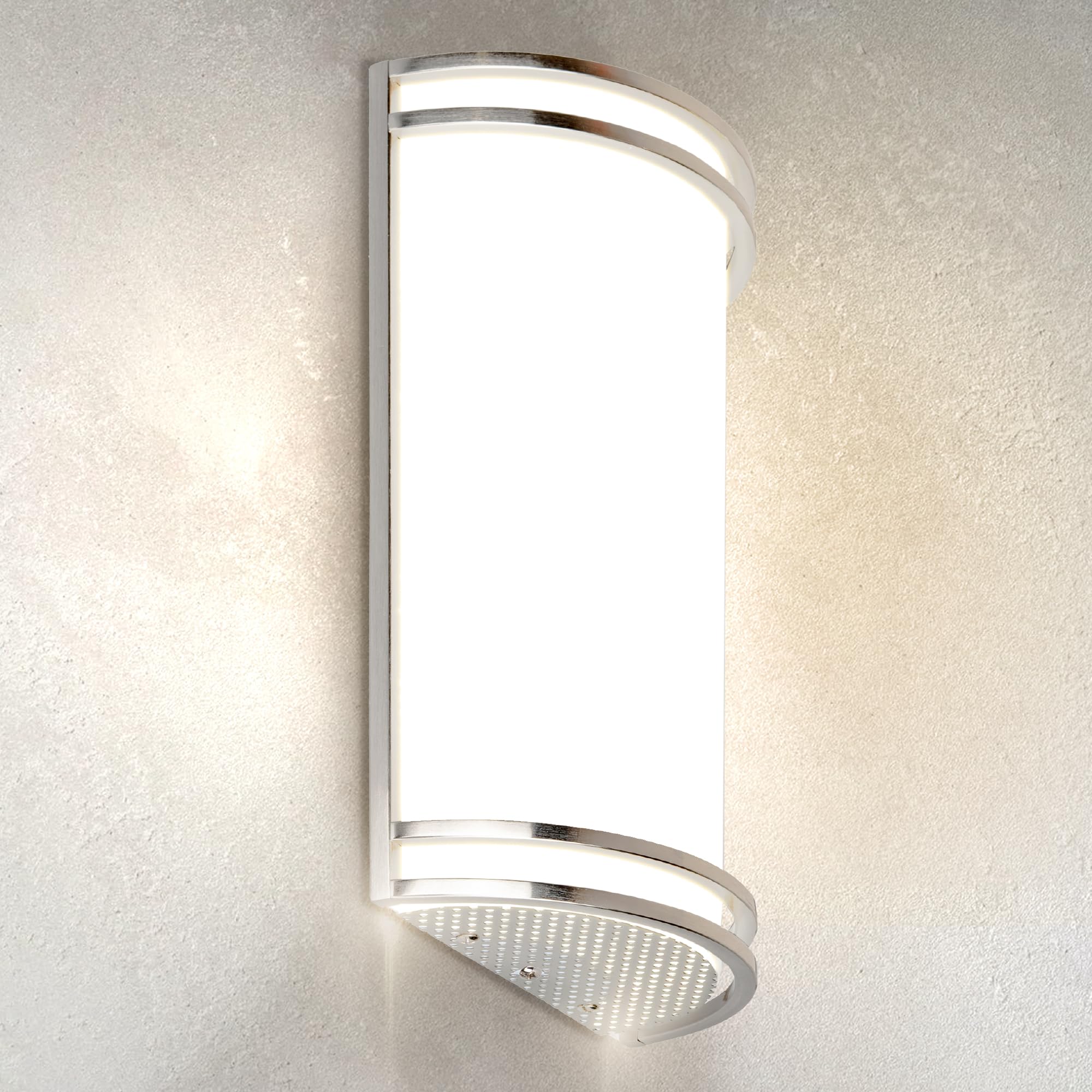 ASD Indoor LED Wall Sconce Lights - 14 Inch 20W Brushed Nickel Modern LED Wall Sconces Hardwired - ETL Dimmable 3000K 4000K 5000K Adjustable Sconce Light Fixture for Bedroom, Hallway