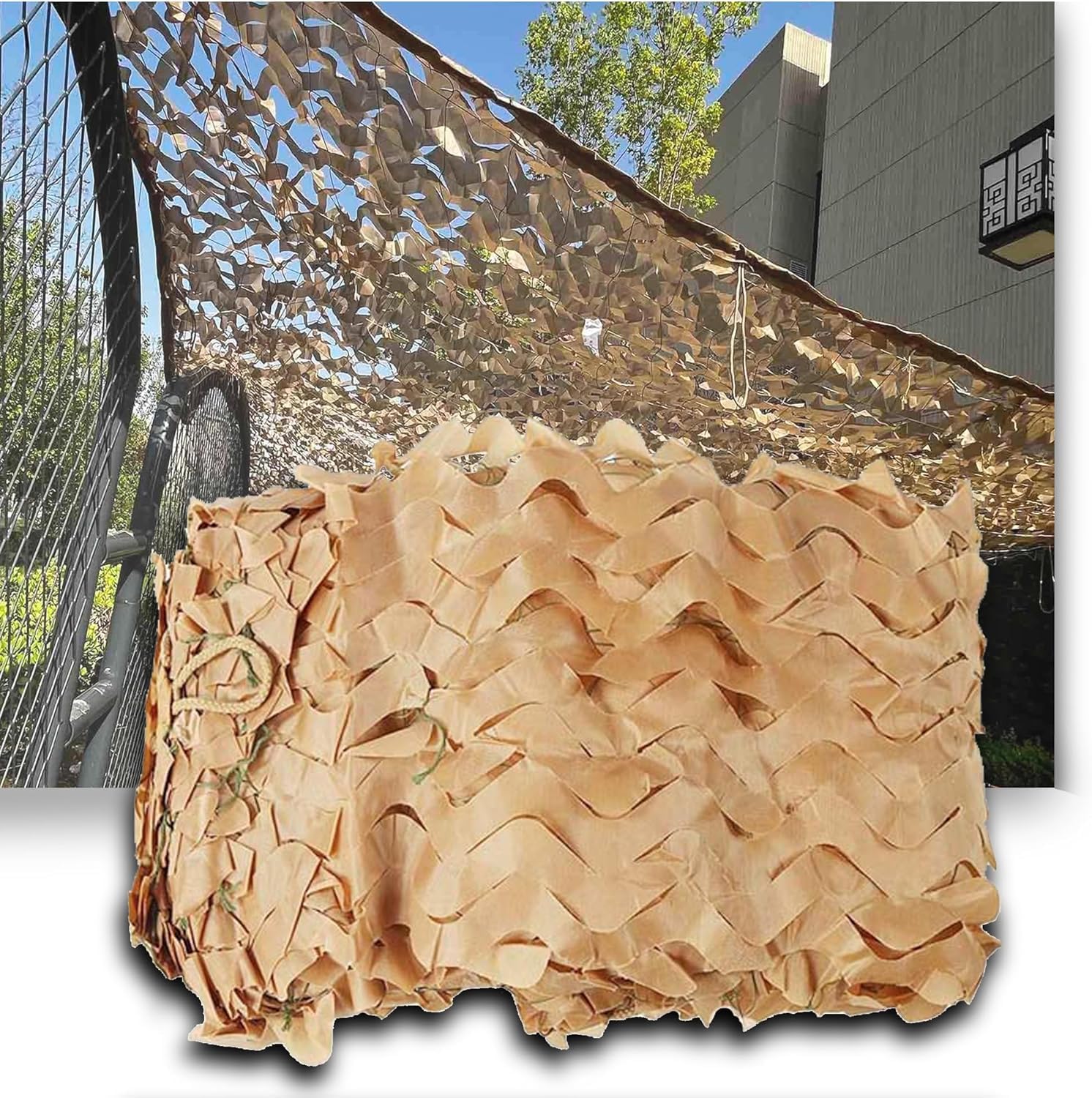 Filet de camouflage anti-UV pour ombrage de terrasse et chasse active