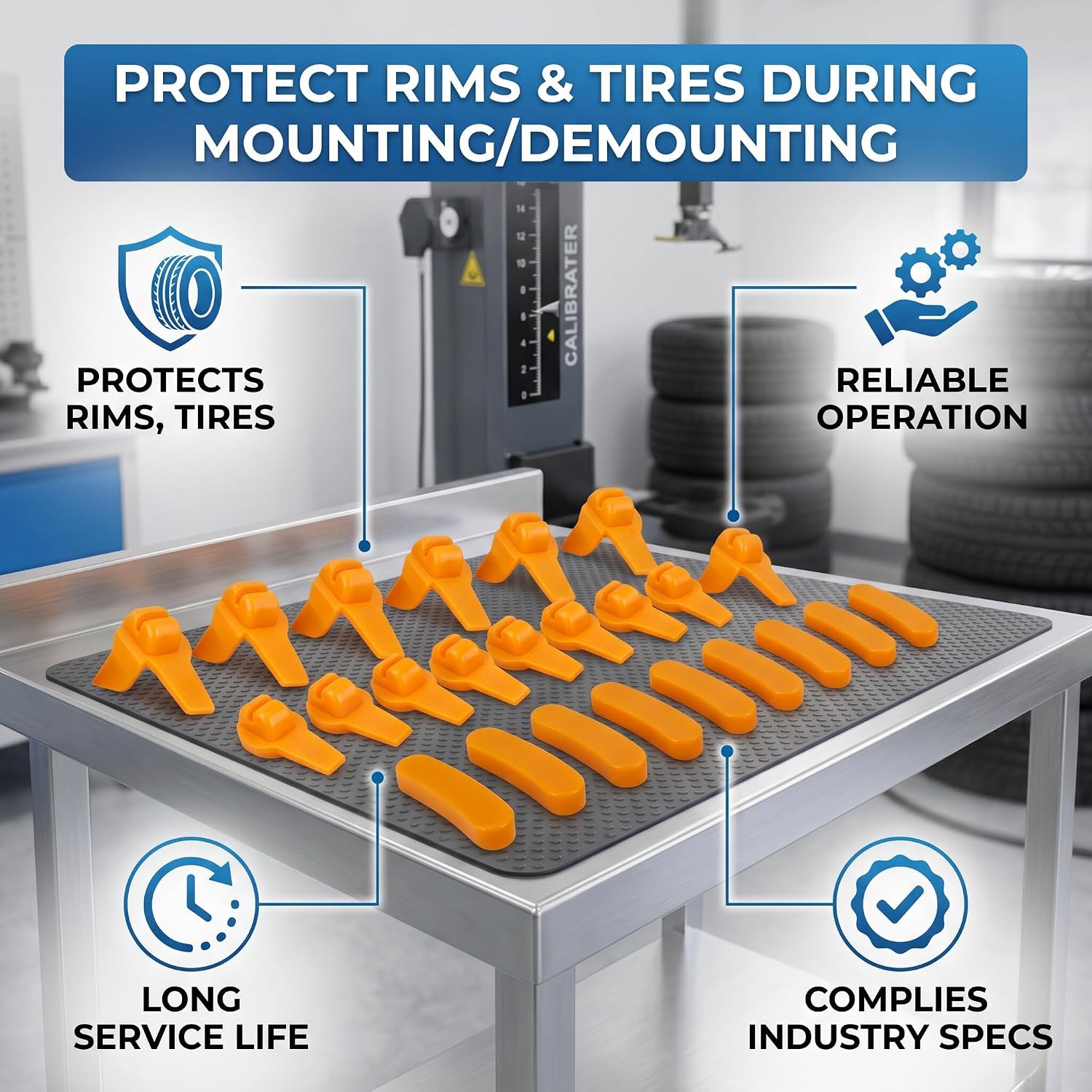 Tire Changer Mount Demount Head, 20pcs Tyre Changer Duck Insert Rim Protector Tire Demount Head Tire Machine Guard Wheel Side Protector for Mount Demount Duck Head Tyre Repair