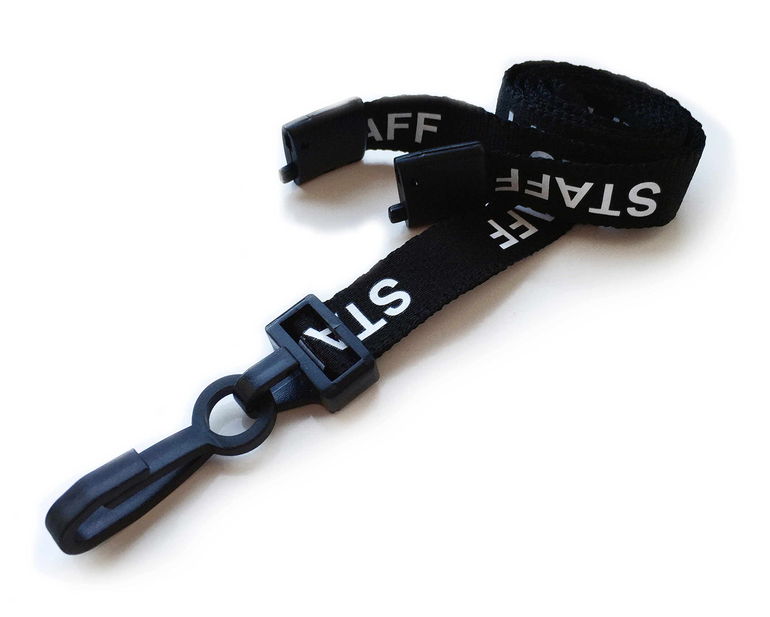 ACB Ltd 15 Black Printed Staff Value Soft Neck Strap Lanyards for ID Card Holder