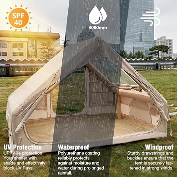 Inflatable Tents for Camping with Hand Pump Outdoor Blow up Tent Air Tent Portable Glamping Tent for Outdoor Camping Hiking with Mesh Windows and Door