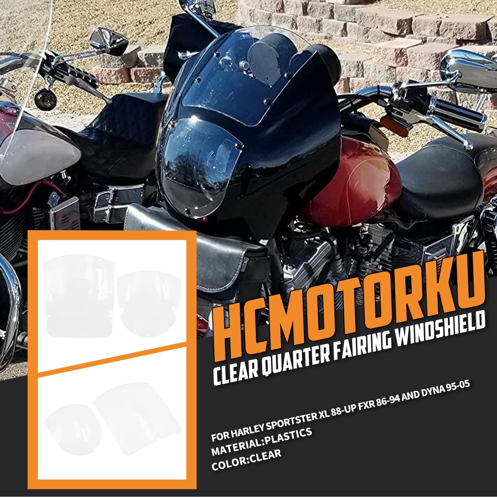 Amazon | HCmotorku オートバイ フロントガラス クォーターフェア