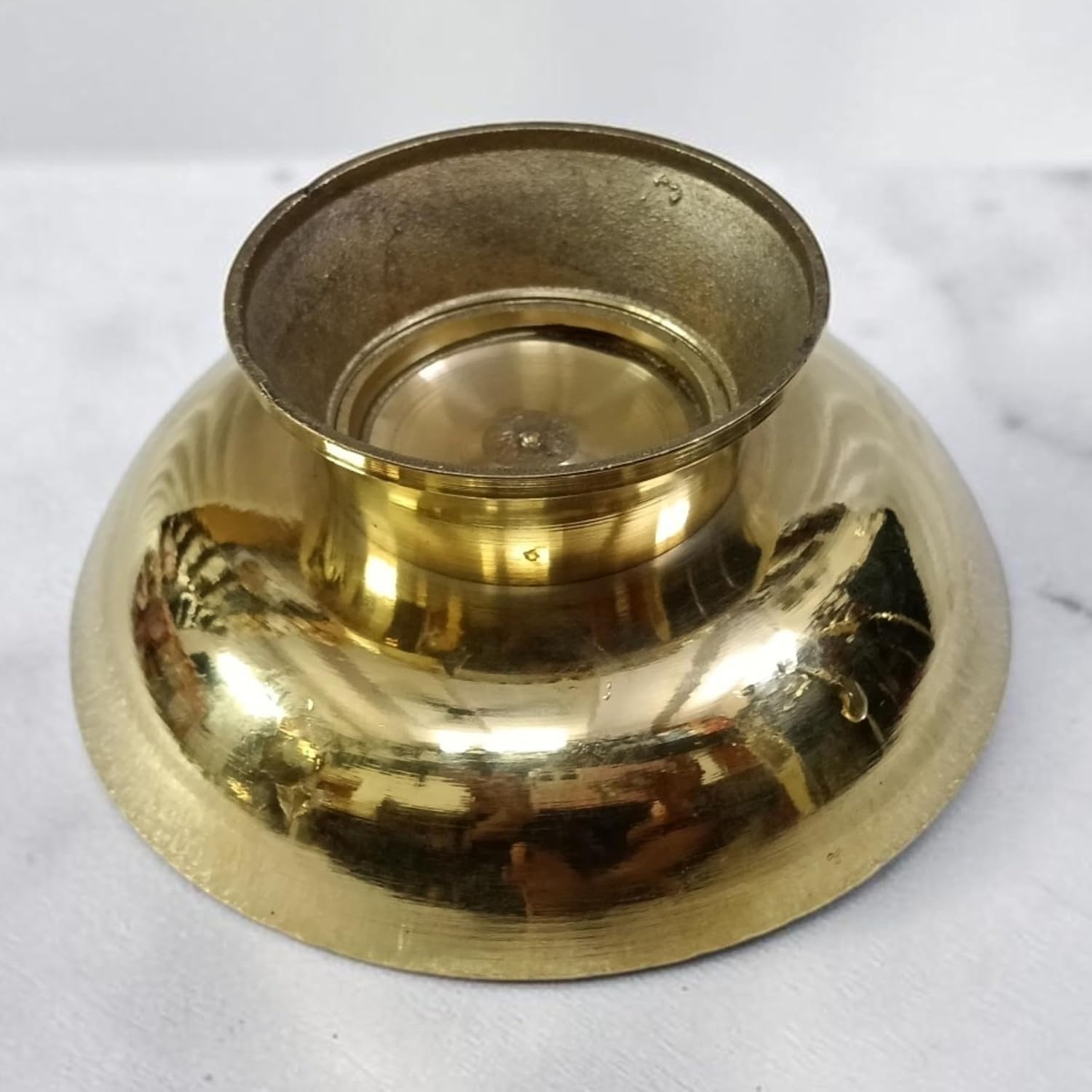 Handcrafted Brass Pedestal Fruit Bowl 5.5 Inch 320gram – Decorative Serving Bowl for Dry Fruits, Snacks, Candy & Sweets | Vintage Brass Centerpiece for Dining Table, Kitchen, Home Décor
