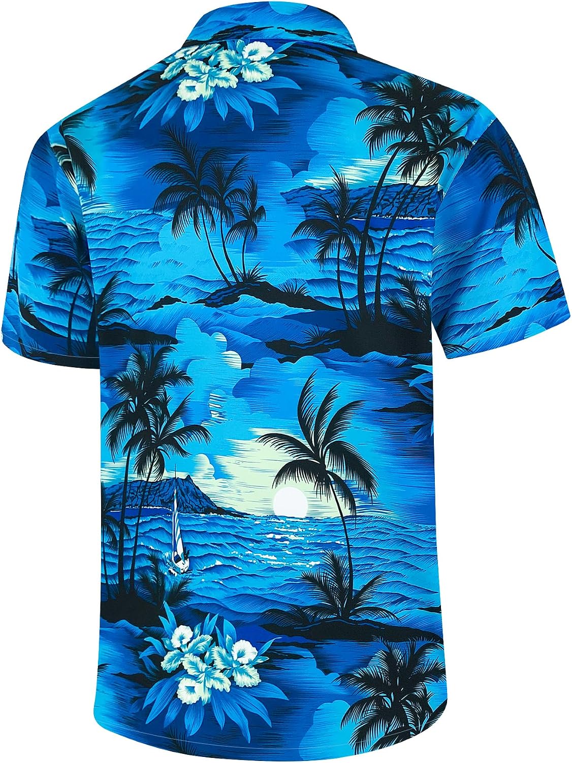 Hawaiian Shirts for Men Casual Beach Summer Shirt Floral Button Down Tropical Holiday Short Sleeve Shirts image 3
