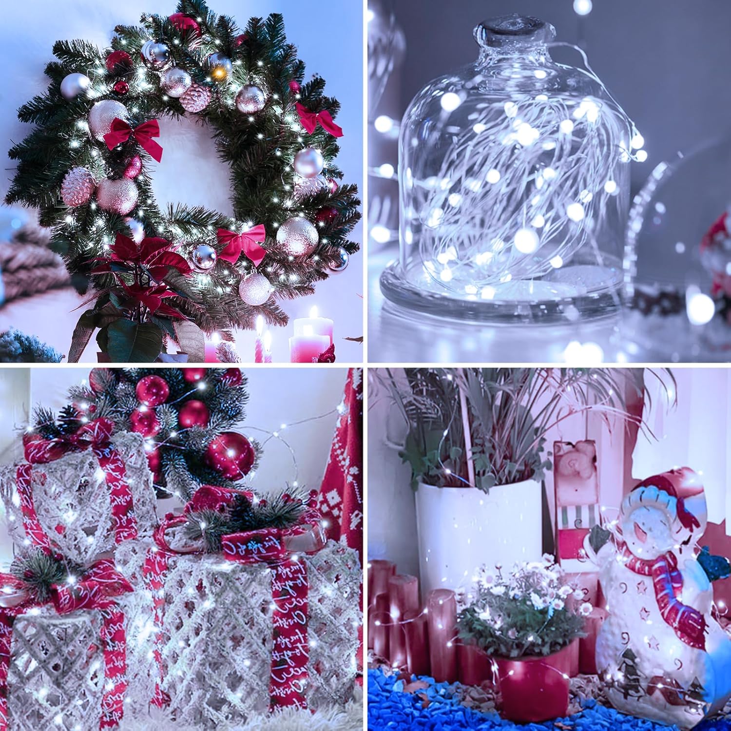 30 Pack Fairy Lights Battery Operated - 7ft 20 Led Twinkle Lights 3 Modes, Bulk Mini String Lights Waterproof for Mason Jars Vases DIY Party Wedding Decoration Christmas -Cool White
