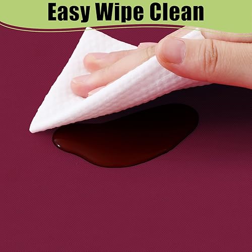 Miniatura 5 de Smiry Mantel desechable  Paquete de 6 manteles rectangulares impermeables de 54 x 108 pulgadas para fiestas, mantel decorativo de plástico, a prueba