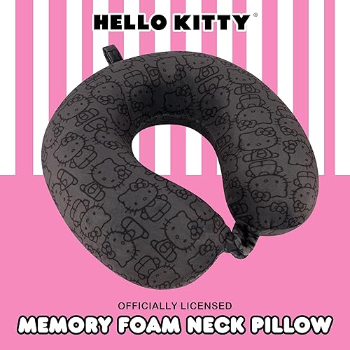 Miniatura 2 de FUL Hello Kitty - Almohada para el cuello, de espuma viscoelástica con estampado completo, accesorios de viaje para avión, automóvil y oficina,